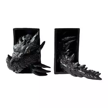 Поделка из смолы Дракон Книга Шляпа Американский стиль Дом Книжная полка Украшения Орнаменты Дракон Уголки для книг One Size