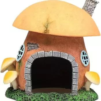 Поделки, 1 шт. аквариум грибной домик модель высокая имитация укрытия для рыб смоляной грибной домик аквариум рептилия украшение Pack of 1