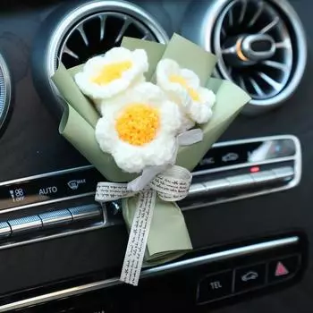 Поделки ручной работы Мини-вязаный букет цветов Вязаный крючком Маленький букет Искусственные вязаные цветы