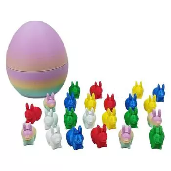 Поделки в виде пасхальных яиц-кроликов, напечатанные на 3D-принтере One Size