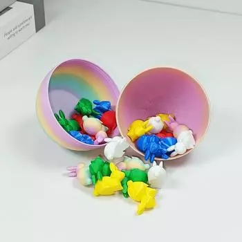 Поделки в виде пасхальных яиц-кроликов, напечатанные на 3D-принтере One Size