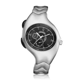 Подержанные кварцевые часы Y2K из сплава неправильной формы - Ретро-мода, витой дизайн.