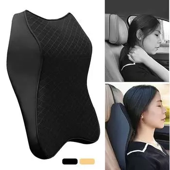 Подголовник Автомобильная подушка из пены с эффектом памяти Универсальное автокресло Эргономичный дизайн Подушка для шеи Подголовник Подушка для шеи Дышащая для подушки для шеи автомобиля 20*30*7cm чёрный
