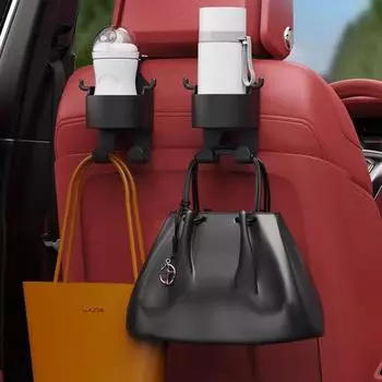 Подголовник автомобильного сиденья крючок вешалка для хранения органайзер универсальный с подстаканником для сумочки подходит для универсальных транспортных средств автомобильные аксессуары