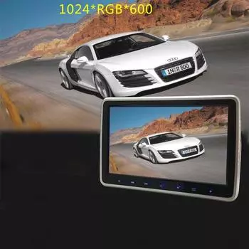 Подголовник автомобильного сиденья со слотом для DVD-радио, монитор с 10,1-дюймовым сенсорным экраном 1024*600 IPS, USB/SD/IR/FM-мультимедийный проигрыватель