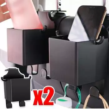 Подголовник автомобиля держатель для стакана воды крючок универсальный квадратный большой емкости держатель для мелочей авто спинка сиденья подвесной кронштейн для хранения телефона