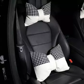 Подголовник автомобиля из полиэстера с бантом, анти-усталость, поддержка талии, украшения для салона автомобиля Neck Pillow B