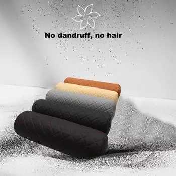 Подголовник автомобиля, кожаная подушка для шеи, искусственный ремень, регулируемый по сезонам, эргономичный, четыре универсальных авто чёрный