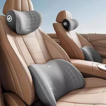 Подголовник автомобиля, подголовник из пены с эффектом памяти, поясничная подушка, автомобильные принадлежности, подушка для поясничной поддержки, автомобильная поясничная подушка для снятия усталости, офисный подголовник серый