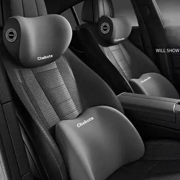 Подголовник автомобиля, поясничная поддержка, пеноматериал с эффектом памяти для сиденья водителя автомобиля, подушка для автомобиля, подушка для шеи A set