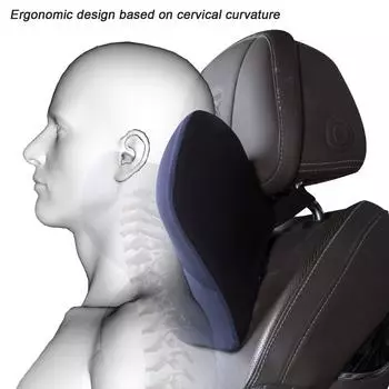 Подголовник автомобиля, поясничная поддержка, поясничная подушка, подушка из пены с эффектом памяти, подушка для спинки, поясничная подушка, автомобильная удобная подушка для шеи, автомобильные аксессуары чёрный