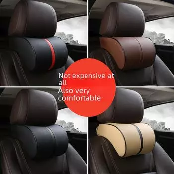Подголовник автомобиля с эффектом памяти, поясничная поддержка, подушка для шеи - подарок из хлопка Space headrest чёрный/кофейный