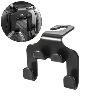 Подголовник для автомобильного сиденья, крючок, вешалка, органайзер для хранения, универсальный, для сумочки, кошелька, пальто, универсальный, автомобиль, черный