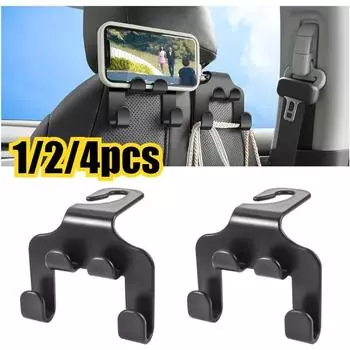 Подголовник для автомобильного сиденья, крючок для хранения вещей, вешалка для хранения вещей, подставка-органайзер для заднего сиденья автомобиля, держатель для мобильного телефона, аксессуары для салона автомобиля 1pcs