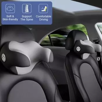 Подголовник для автомобильного сиденья с эффектом памяти, защита головы и шеи, эргономичная U-образная подушка, универсальная подушка для головы и шеи в автомобиль