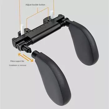 Подголовник для автомобильного сиденья с регулируемым углом наклона, подушка для путешествий с эффектом памяти, подголовник для автомобиля с крючком, аксессуары для интерьера