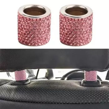 Подголовник для автомобильного сиденья со стразами, украшение для подголовника для женщин и девочек красный