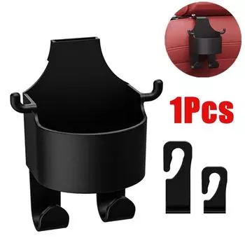 Подголовник для автомобильного сиденья, вешалка, универсальный органайзер для хранения с подстаканником, универсальные автомобильные аксессуары чёрный