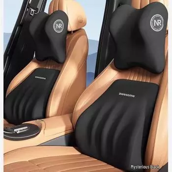 Подголовник для автомобиля класса люкс с подушкой, поясничной поддержкой и фирменной подушкой для максимального комфорта вождения. Headrest коричневый