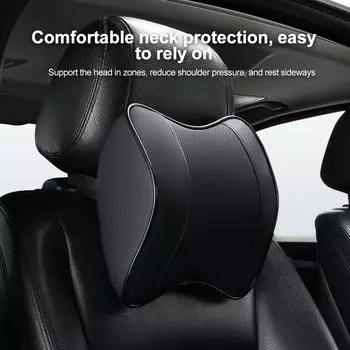 Подголовник для автомобиля, поддержка шеи, сиденье для Mercedes-Benz Maybach, мягкая универсальная регулируемая автомобильная подушка для шеи, подушка с эффектом памяти из хлопка чёрный