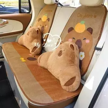 Подголовник для автомобиля в виде милого плюшевого медведя, автомобильное сиденье, подголовник, протектор для шеи, подушка для отдыха, поясничная подушка, аксессуары для салона автомобиля