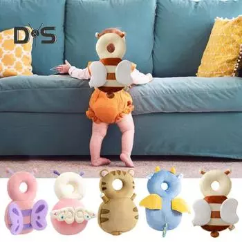 Подголовник для ребенка, защищающий от падения, защитная подушка для головы и спины при ходьбе, в форме мультяшного животного, защитная подушка для ребенка, предотвращающая травмы и падения фиолетовый