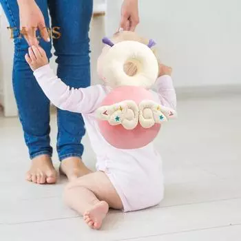 Подголовник для ребенка, защищающий от падения, защитная подушка для головы и спины при ходьбе, в форме мультяшного животного, защитная подушка для ребенка, предотвращающая травмы и падения розовый