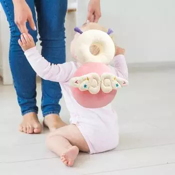 Подголовник для ребенка, защищающий от падения, защитная подушка для головы и спины при ходьбе с изображением мультяшного животного фиолетовый