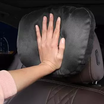 Подголовник для шеи в автомобиле Подушка для автомобильных аксессуаров Регулируемая подушка для автомобильного сиденья Поддержка головы Защитник для шеи Подголовник для автомобильного сиденья чёрный