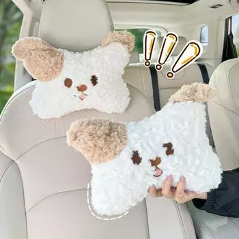 Подголовник для собаки в машину, плюшевая подушка для поддержки шеи, мягкий и уютный компаньон для путешествий Headrest