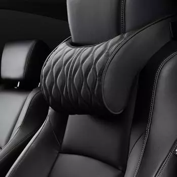 Подголовник из искусственной кожи для автомобиля, подушка для шеи и спинки, подголовник для автомобильного сиденья, подушка для поясницы, подушки для поясницы в автомобиле