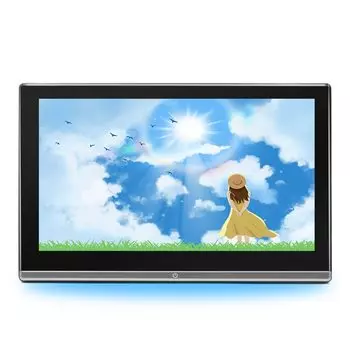 Подголовник с монитором ULOPOP, дюймовый сенсорный экран, широкоэкранный ЖК-дисплей ADS с высокой яркостью и полным полем обзора, внешний вход, воспроизведение мультимедиа MP5, задняя панель чёрный