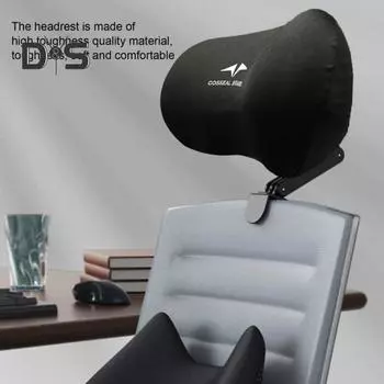Подголовник стула, универсальный эргономичный офисный стул, подушка для головы, регулируемая поддерживающая подушка для работы, дома, школы чёрный