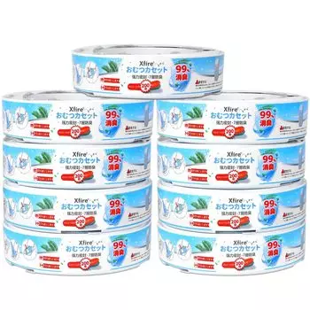 Подгузник 9 шт. Новый 7-слойный дезодорирующий картридж Odor Poi Совместимый продукт Aprica Smell Poi (Априка) серый