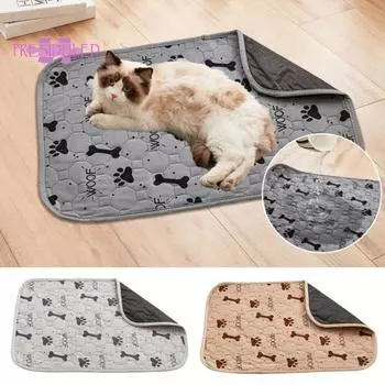 Подгузник для подгузников для собак, коврик для дрессировки домашних животных, очень впитывающий, очень мягкий, быстросохнущий, с мультяшным принтом, моющийся коврик для мочи для собак и кошек S темно-серого