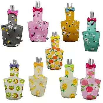 Подгузник для попугая с галстуком-бабочкой, милый красочный фруктовый цветочный корелла, голуби, маленький, средний, большой летный костюм для домашних птиц, одежда, которую можно стирать S