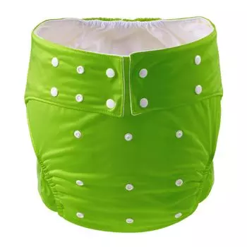 Подгузник для взрослых из ткани для взрослых с карманом, без вентиляционных утечек, зеленый [CutiePlusU], стираемый, чехол, регулируемый, многоразовый, - зелёный