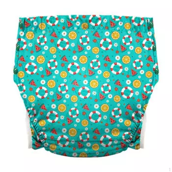 Подгузник для взрослых из ткани с дышащей подкладкой, быстросохнущий, многоразовый, непромокаемый зелёный