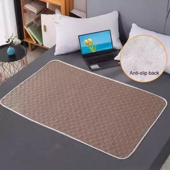 Подгузник с высокой впитывающей способностью, 4-слойный, герметичный, моющийся, многоразовый, защитный чехол для матраса для детей, взрослых, домашних животных, менструальный защитный чехол для матраса, детский подгузник кофейный