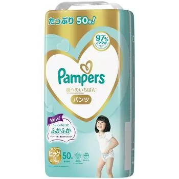 Подгузники Big Pampers Best for Skin 50 шт. [размер трусиков] (12~22 кг)