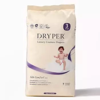 Подгузники детские DRYPER размер 3 7 шт. - (6-11 кг), белый