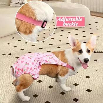 Подгузники для менструации для собак женского пола с подвязками для месячных, многоразовые гигиенические трусики для собак, дышащий комбинезон для собак, нижнее белье для домашних животных XL розовый