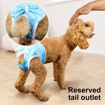 Подгузники для собак Pet Physiological Pant Puppy Panties Моющееся нижнее белье для собак Дышащие шорты для домашних животных для собак женского пола в период течки S розовый