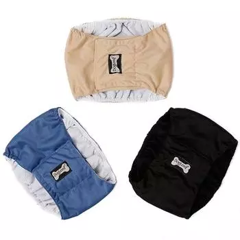 Подгузники для собак Подгузники для собак Моющиеся подгузники для собак мужского пола Удобные многоразовые подгузники для собак мужского пола XS чёрный