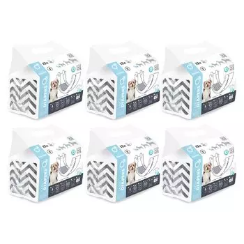 Подгузники Dog Long одноразовые Manners Nursing Super Absorbent размера S Petifam, Time, Подгузники для мальчиков, Штаны, Уход, M-PETS [Набор 6] Подгузники для мальчиков,