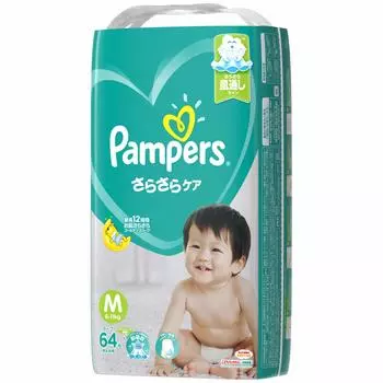 Подгузники M Pampers Smooth Care 64 шт. [Размер ленты] (6~11 кг) синий