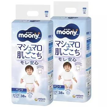 Подгузники Moonyman 76 шт. [Трусики Большие] Для мальчиков (12~22 кг)