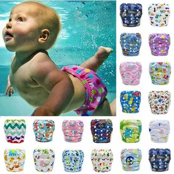Подгузники плавания девочки-мальчика малыша многоразовые для урока плавания ребенка One Size