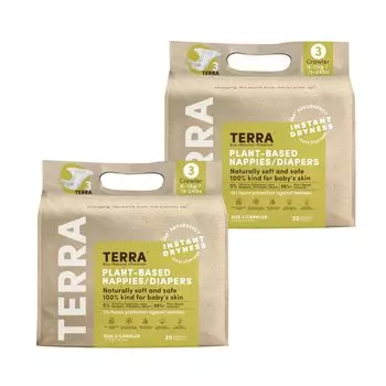 Подгузники TERRA 40 штук x 2 супер впитывающие подгузники для ночного выхода на улицу для чувствительной кожи гладкие дышащие менструальные подгузники с лентой 20 штук белый