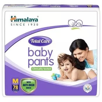 Подгузники-трусики Himalaya Total Care Baby, средние (M), 78 Количество, (7 - 12 кг), С защитой от высыпаний, индийским алоэ вера